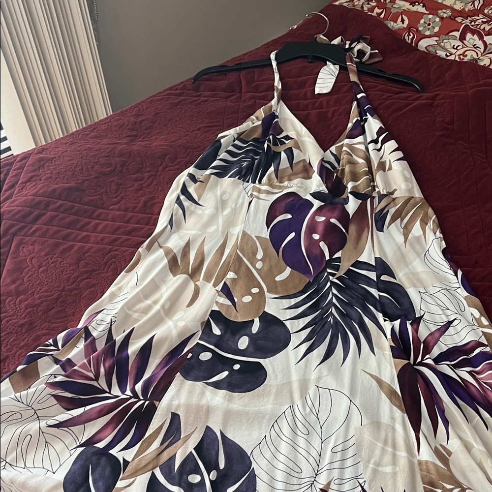 Paradise Bay Authentic Hawaiian Floral Print Sun Dress